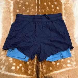 Nike Women's Athletic Shorts in Dark Blue and Sky Blue